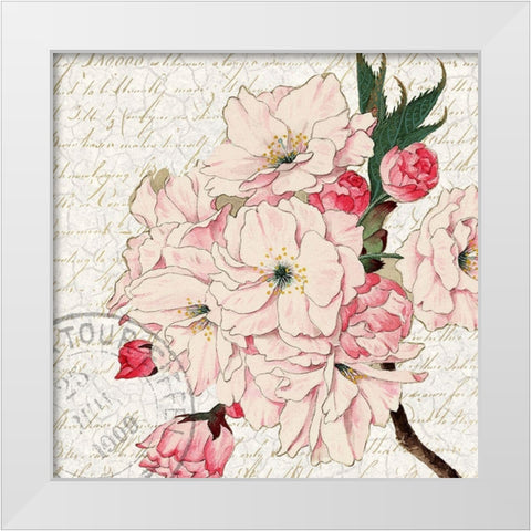 Cherry Blossom 2 White Modern Wood Framed Art Print by Kimberly, Allen