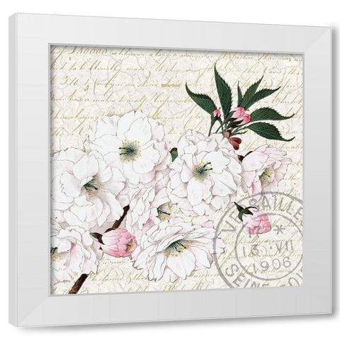 Cherry Blossom 3 White Modern Wood Framed Art Print by Kimberly, Allen