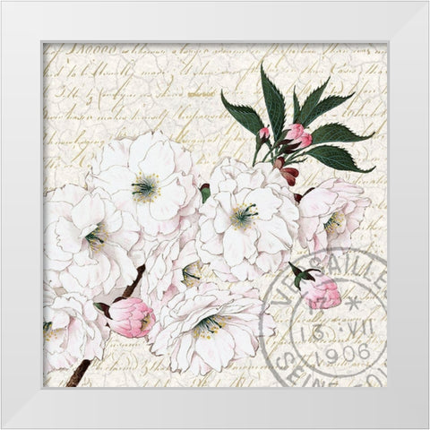 Cherry Blossom 3 White Modern Wood Framed Art Print by Kimberly, Allen