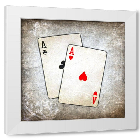 Aces 1 White Modern Wood Framed Art Print by Kimberly, Allen