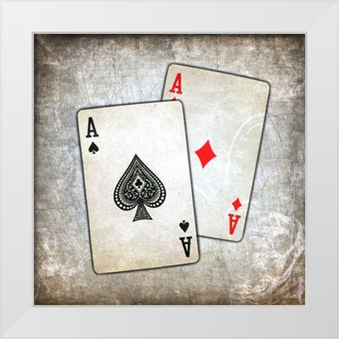 Aces 2 White Modern Wood Framed Art Print by Kimberly, Allen