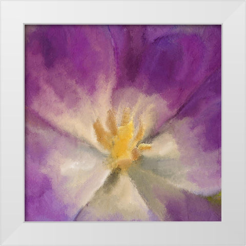 Purple Bloom White Modern Wood Framed Art Print by Kimberly, Allen