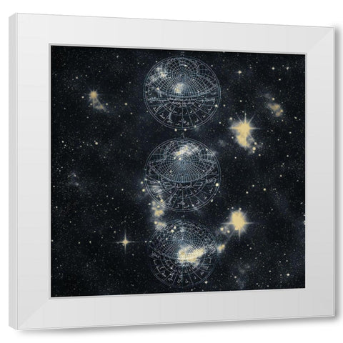 Starfield 1 White Modern Wood Framed Art Print by Kimberly, Allen