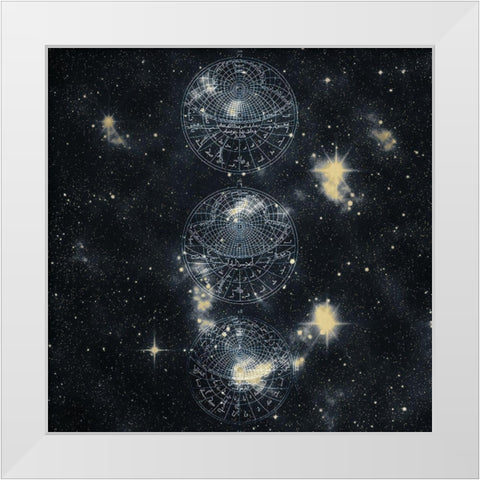 Starfield 1 White Modern Wood Framed Art Print by Kimberly, Allen