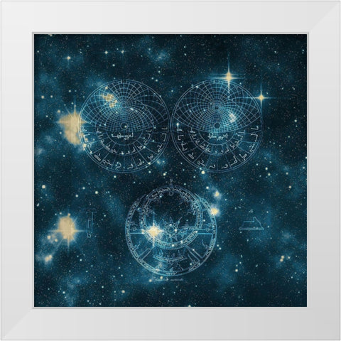 Starfield 2 White Modern Wood Framed Art Print by Kimberly, Allen