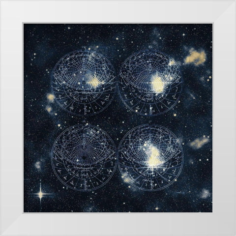 Starfield 3 White Modern Wood Framed Art Print by Kimberly, Allen