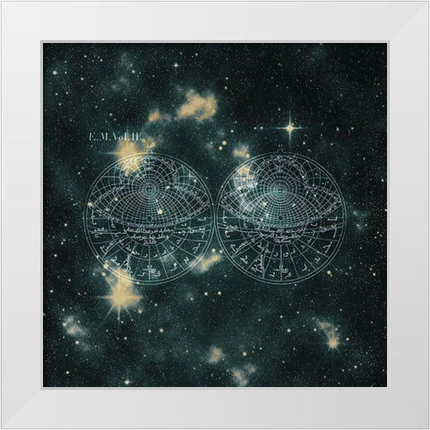 Starfield 4 White Modern Wood Framed Art Print by Kimberly, Allen