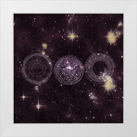 Starfield 5 White Modern Wood Framed Art Print by Kimberly, Allen