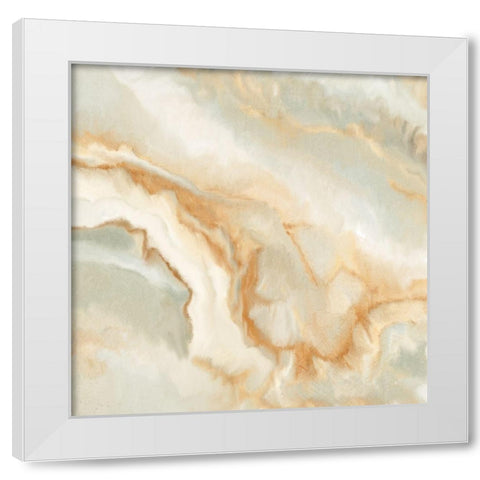 Mint Gold White Modern Wood Framed Art Print by Kimberly, Allen