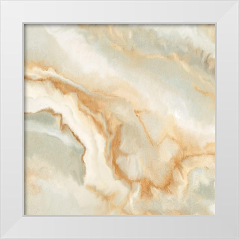 Mint Gold White Modern Wood Framed Art Print by Kimberly, Allen