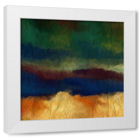 Layers of Jewel White Modern Wood Framed Art Print by Kimberly, Allen