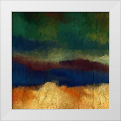 Layers of Jewel White Modern Wood Framed Art Print by Kimberly, Allen