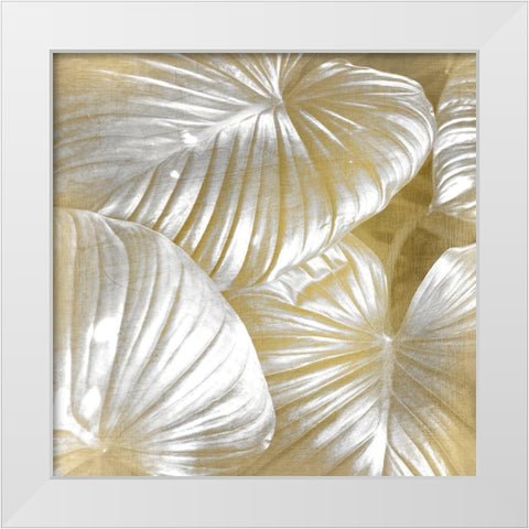 Tropic Gold 1 White Modern Wood Framed Art Print by Kimberly, Allen