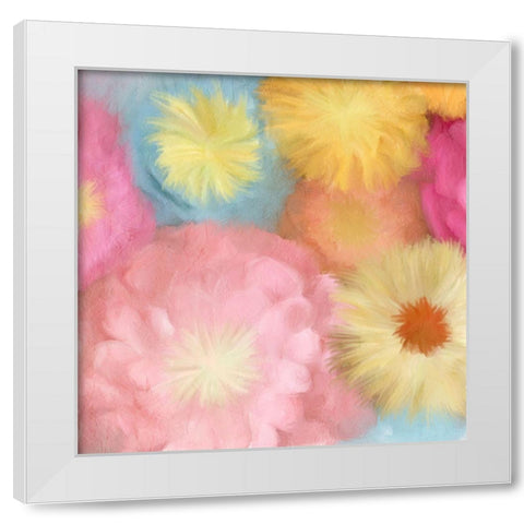 Cluster of Blooms 2 White Modern Wood Framed Art Print by Kimberly, Allen
