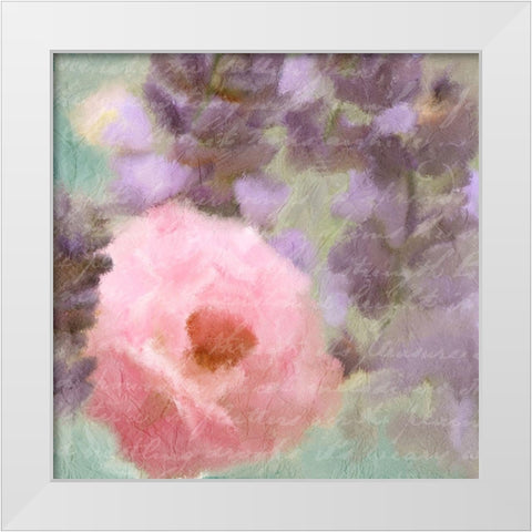Pink Bloom 1 White Modern Wood Framed Art Print by Kimberly, Allen