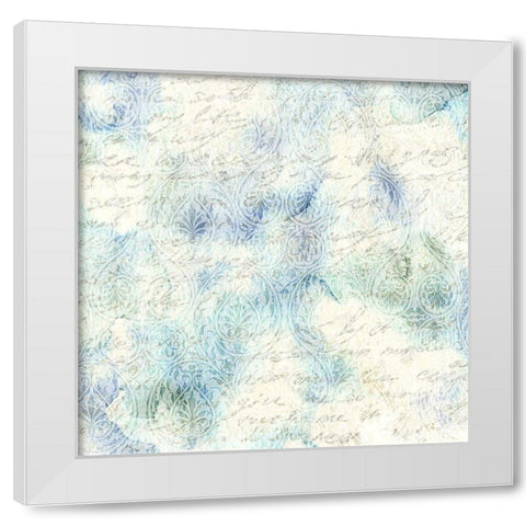 Watercolor Floral Pattern White Modern Wood Framed Art Print by Kimberly, Allen