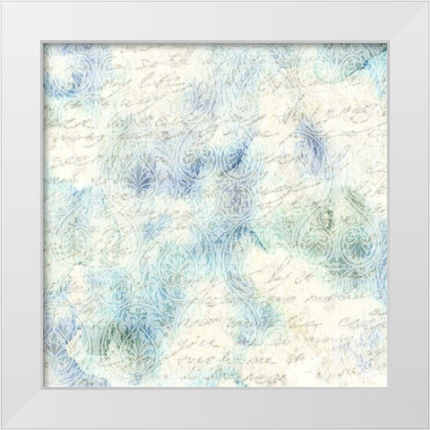 Watercolor Floral Pattern White Modern Wood Framed Art Print by Kimberly, Allen