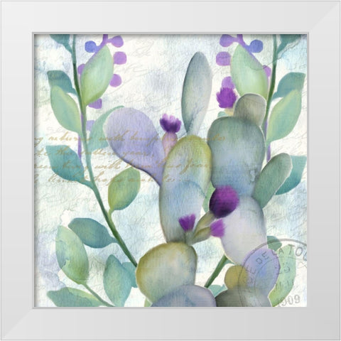 Watercolor Floral 5 White Modern Wood Framed Art Print by Kimberly, Allen