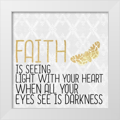 FAITH White Modern Wood Framed Art Print by Kimberly, Allen