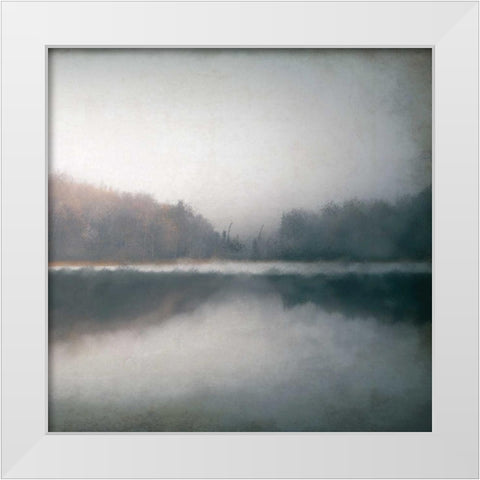 Cloudy Lake White Modern Wood Framed Art Print by Allen, Kimberly