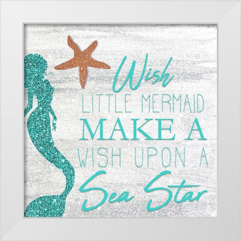 Mermaid Dreams 3 White Modern Wood Framed Art Print by Kimberly, Allen