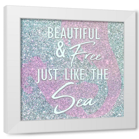 Mermaid Life 3 White Modern Wood Framed Art Print by Kimberly, Allen