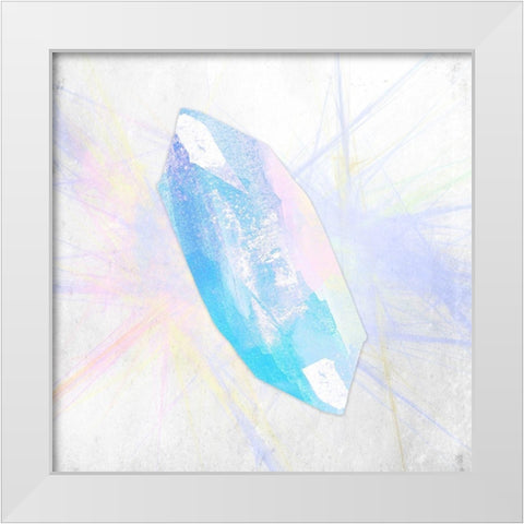 Crystal 1 White Modern Wood Framed Art Print by Kimberly, Allen