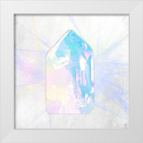 Crystal 3 White Modern Wood Framed Art Print by Kimberly, Allen