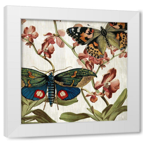 Butterfly World 3 White Modern Wood Framed Art Print by Kimberly, Allen