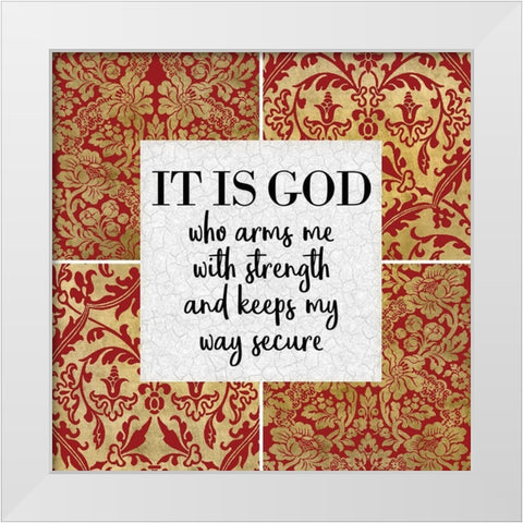 It is God White Modern Wood Framed Art Print by Kimberly, Allen