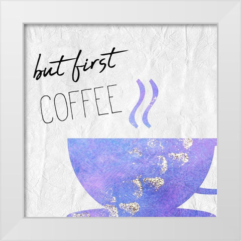 Coffee  Days 3 White Modern Wood Framed Art Print by Kimberly, Allen