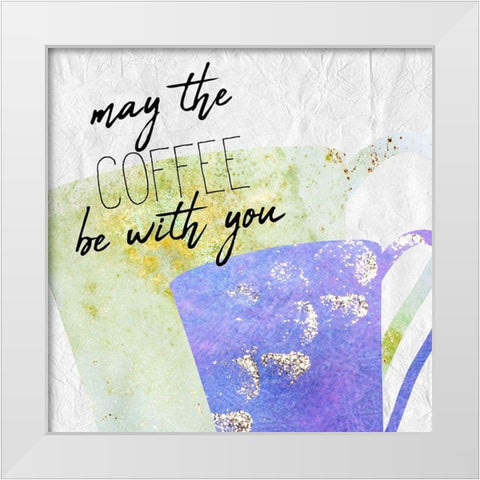 Coffee  Days 6 White Modern Wood Framed Art Print by Kimberly, Allen