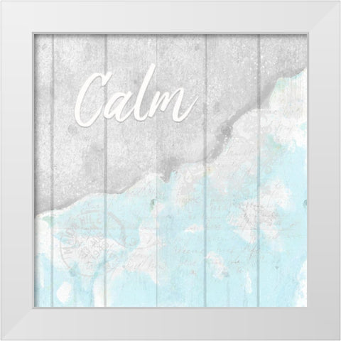 Seaside 1 White Modern Wood Framed Art Print by Kimberly, Allen