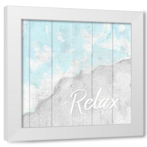 Seaside 2 White Modern Wood Framed Art Print by Kimberly, Allen