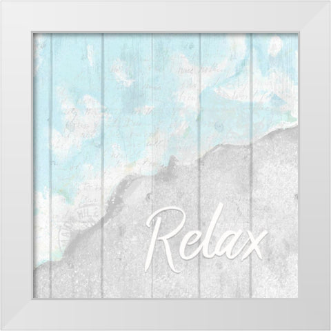 Seaside 2 White Modern Wood Framed Art Print by Kimberly, Allen