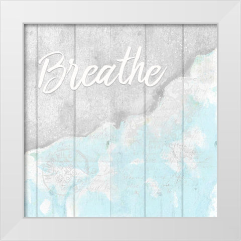 Seaside 3 White Modern Wood Framed Art Print by Kimberly, Allen