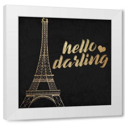 Paris Love 2 White Modern Wood Framed Art Print by Kimberly, Allen