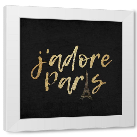 My Heart is in Paris 2 White Modern Wood Framed Art Print by Kimberly, Allen