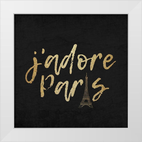 My Heart is in Paris 2 White Modern Wood Framed Art Print by Kimberly, Allen