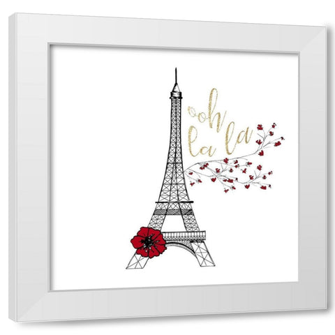 Paris Dreaming 1 White Modern Wood Framed Art Print by Kimberly, Allen
