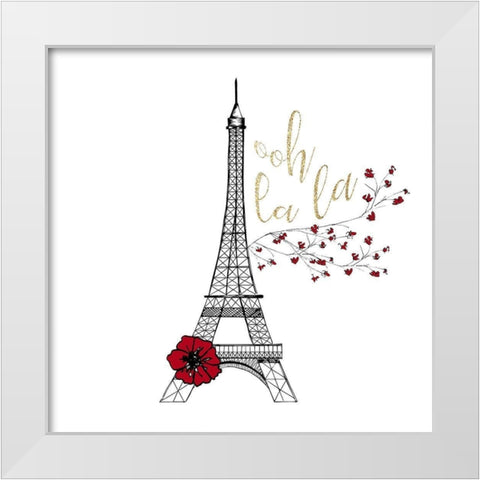 Paris Dreaming 1 White Modern Wood Framed Art Print by Kimberly, Allen