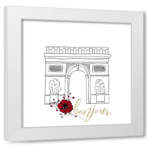 Paris Dreaming 2 White Modern Wood Framed Art Print by Kimberly, Allen