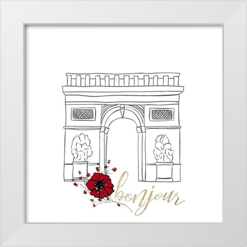 Paris Dreaming 2 White Modern Wood Framed Art Print by Kimberly, Allen