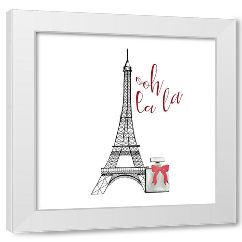 La La Paris 2 White Modern Wood Framed Art Print by Kimberly, Allen