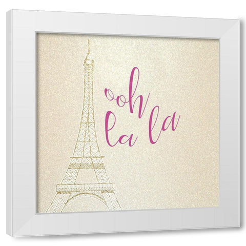 La La 2 White Modern Wood Framed Art Print by Kimberly, Allen