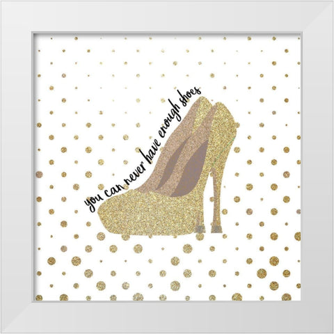 Love Shoes 2 White Modern Wood Framed Art Print by Kimberly, Allen
