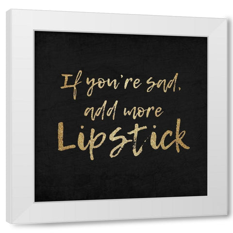 Lips 2 White Modern Wood Framed Art Print by Kimberly, Allen