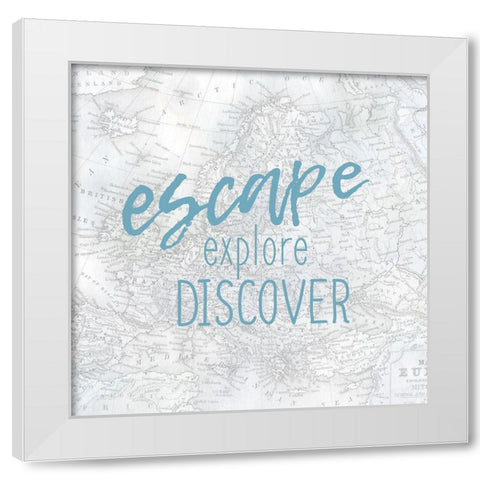 Escape White Modern Wood Framed Art Print by Kimberly, Allen