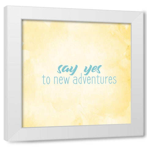 Just Live 2 White Modern Wood Framed Art Print by Kimberly, Allen