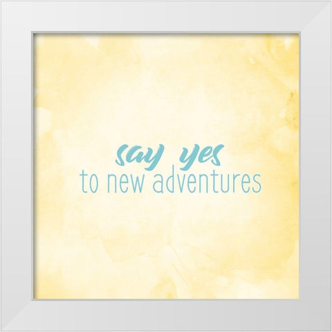 Just Live 2 White Modern Wood Framed Art Print by Kimberly, Allen